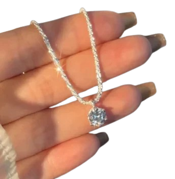 Colar de Prata com Pingente Espumante