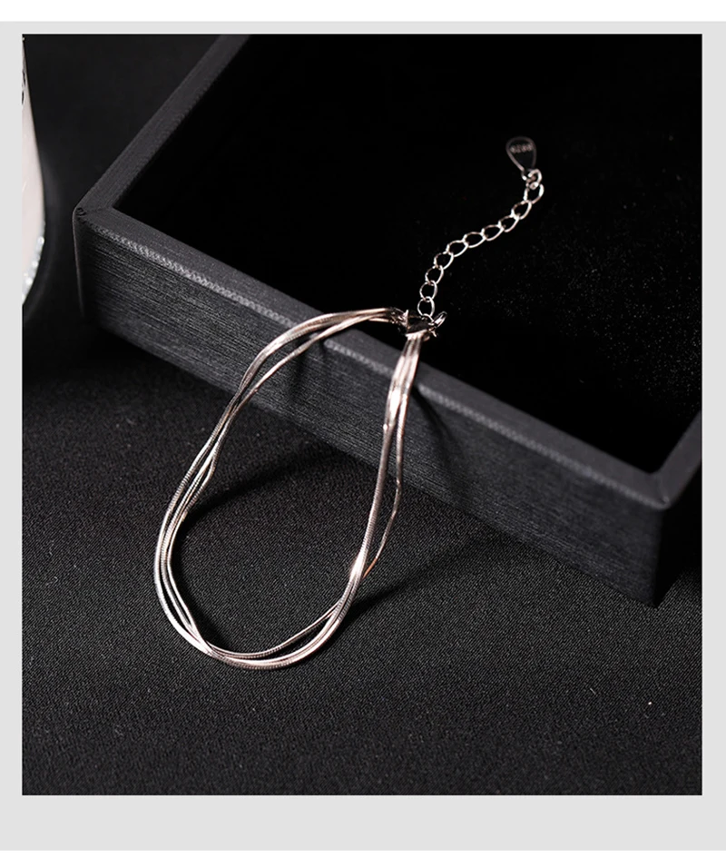 Pulseira de Prata Três Camadas - Imagem 3