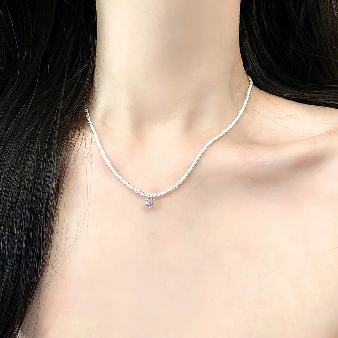 Colar de Prata com Pingente Espumante - Imagem 2