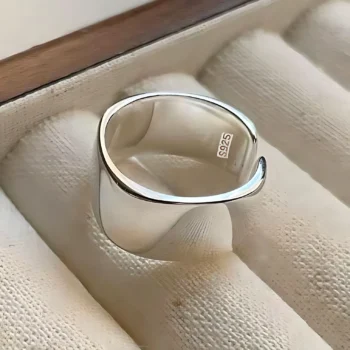 Anel de Prata Largo Vintage