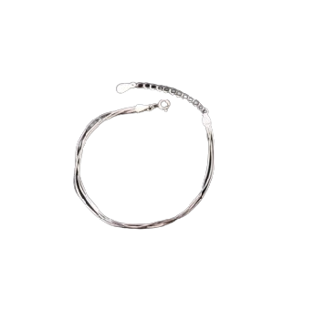 Pulseira de Prata Três Camadas