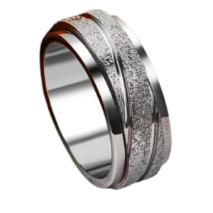 Anel de Prata Largo Trabalhado