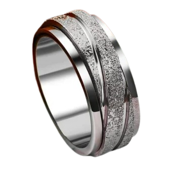 Anel de Prata Largo Trabalhado