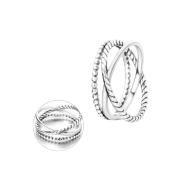 Anel de Prata Largo Triplo