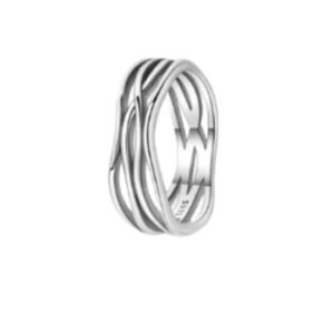 Anel de Prata 925 Feminino – Design Entrelaçado Moderno
