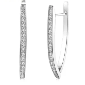 Brincos de prata com Pedras Laterais