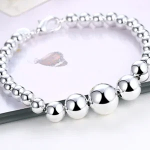 Pulseira de Prata Esferas