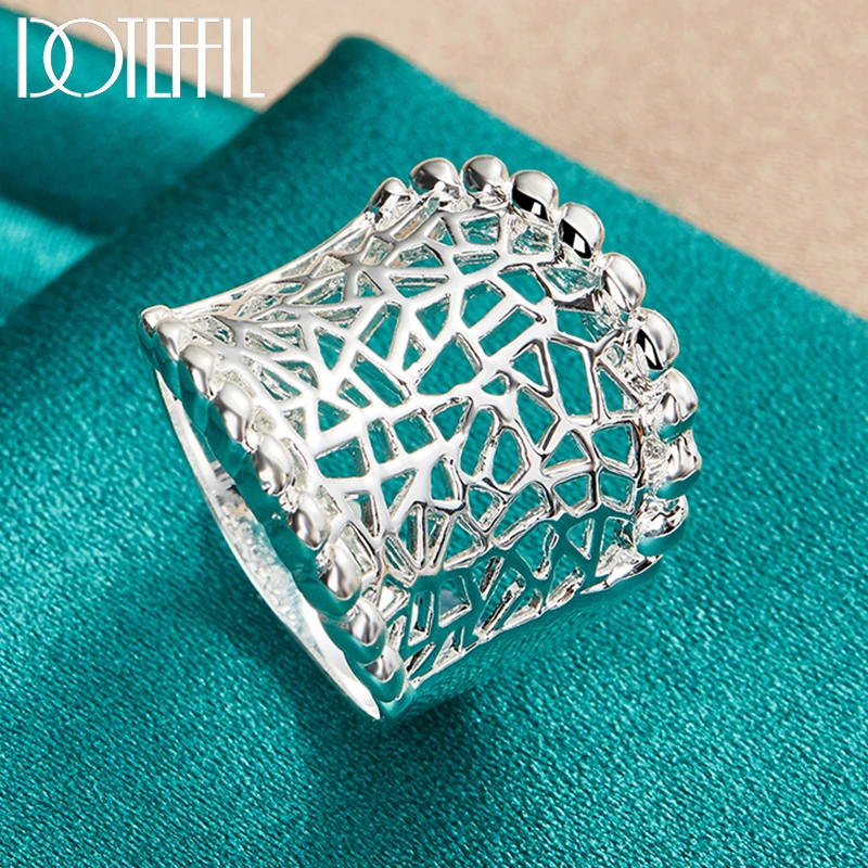 Anel de Prata Largo Desenhado - Imagem 2