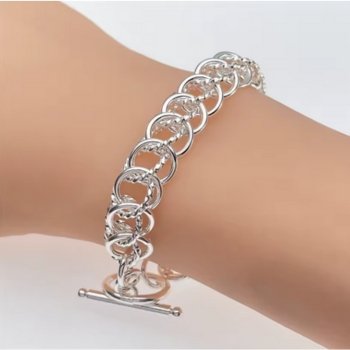 Pulseira de Prata Elos Entrelaçados - Imagem 2