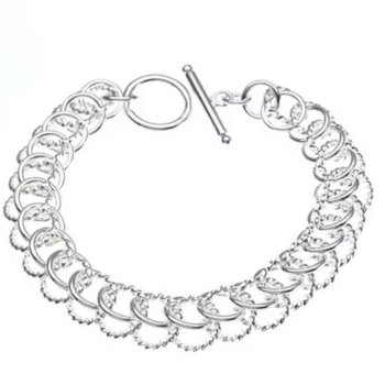 Pulseira de Prata Elos Entrelaçados