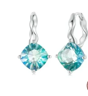 Brincos de Prata Verde Turmalina