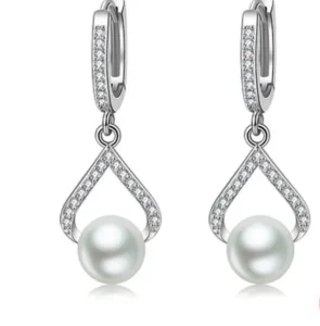 Brincos de Prata Cravejados com Pérolas