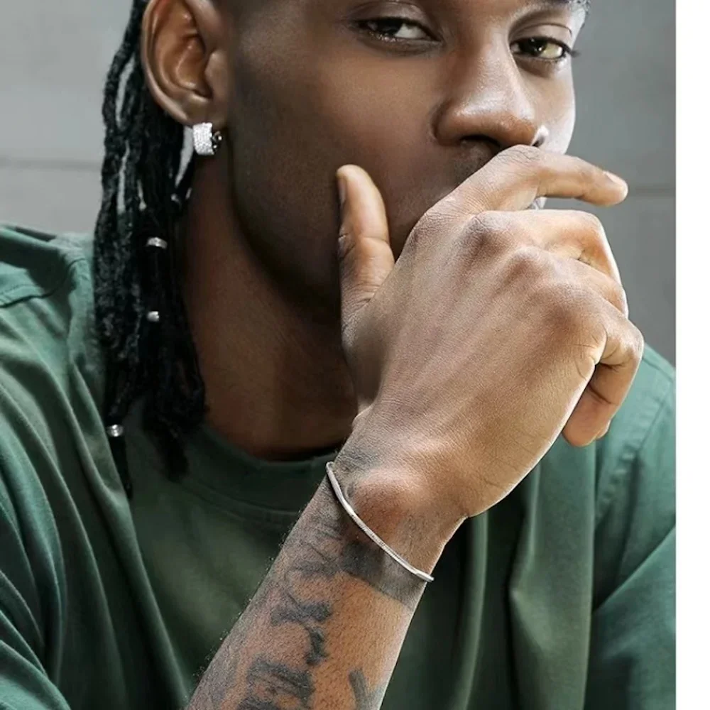 Pulseira de Prata Masculina Punk Party - Imagem 2