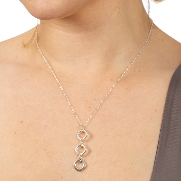 Colar de prata 925 geométrico