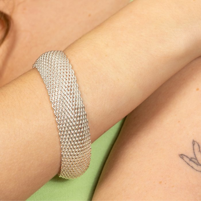 Pulseira de Prata 925 Malha Italiana